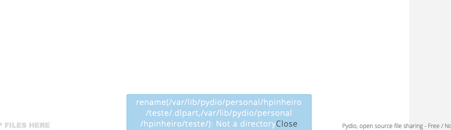 Pydio Error Handling